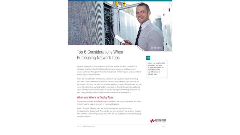 Top Six Considerations When Purchasing Network Taps